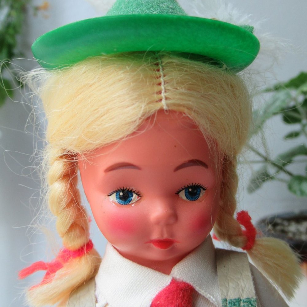 Celluloid Small Collectible Doll in a National Bavarian Costume - Picture 3 of 16
